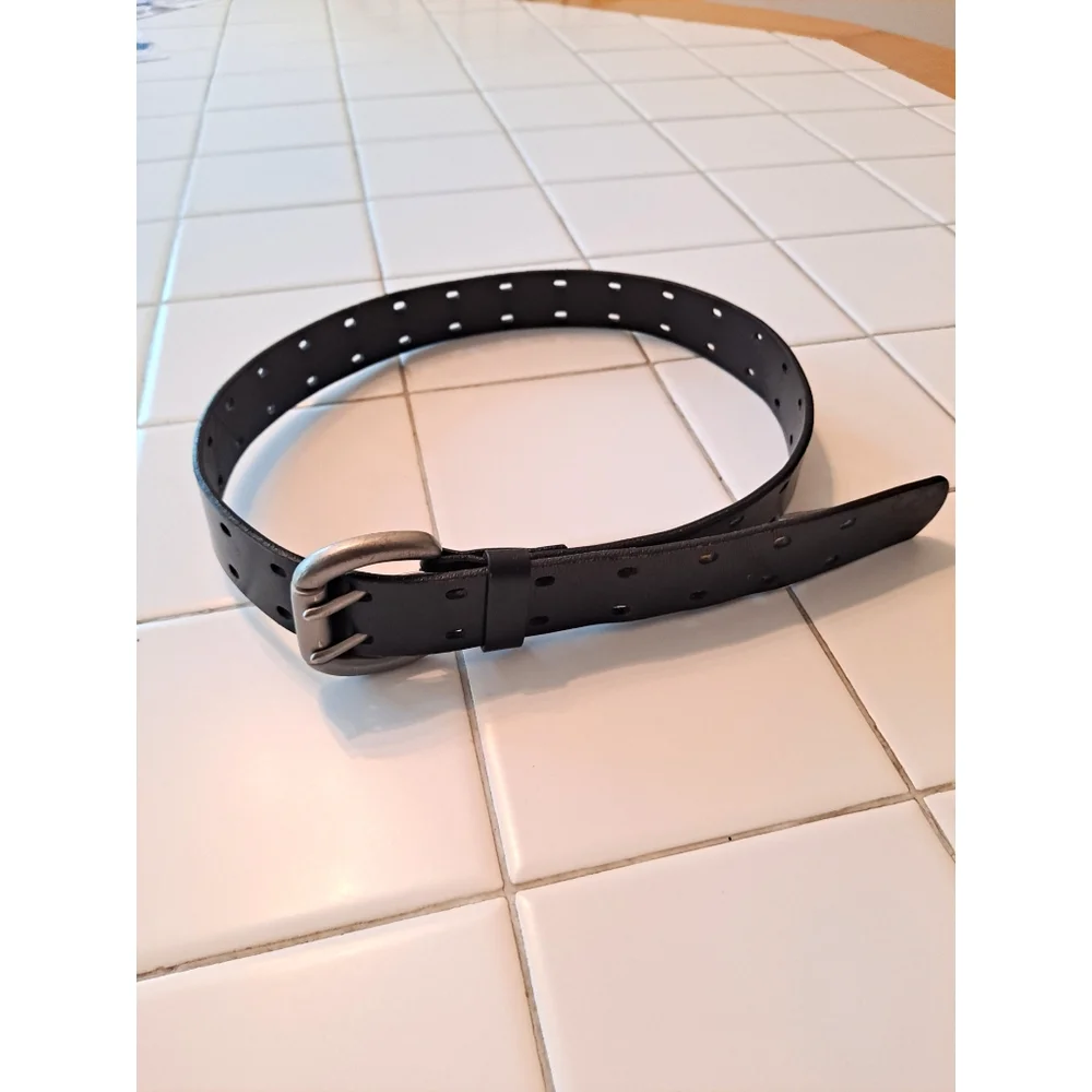 Dark brown leather belt adjustable travel men’s summer party winter casual sport